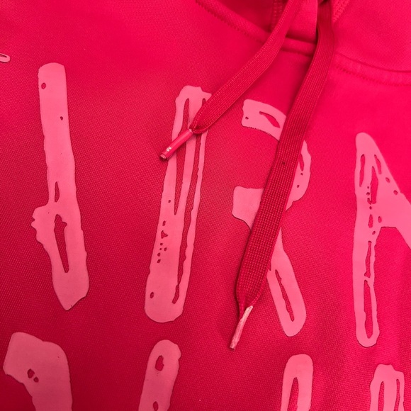 Under Armour Women’s Pink & gray Pullover Hoodie, Semi Fitted, Zip Pocket size L - Picture 6 of 14